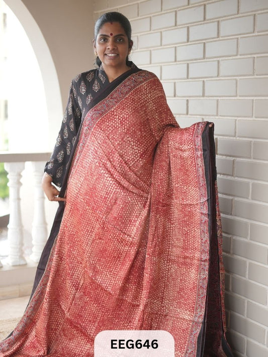 AJRAKH MODAL SAREE - JACKPOT