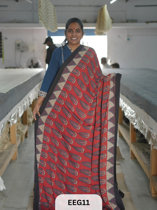 AJRAKH MODAL SAREE