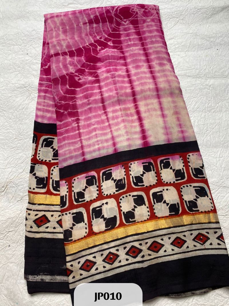 Assam Handblock Print Saree