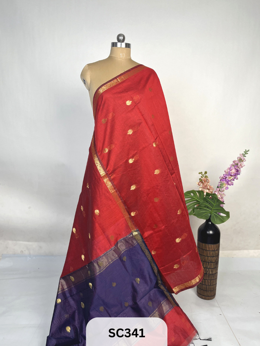CHANDERI INSPIRED MAHESWARI SAREE
