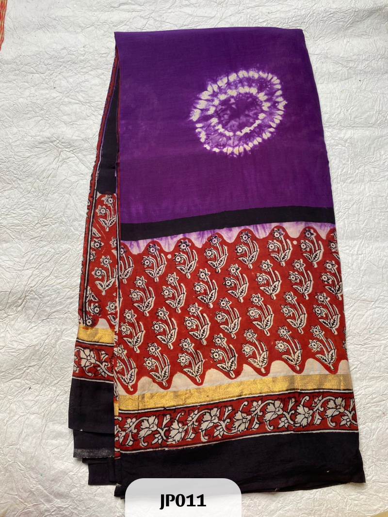 Assam Handblock Print Saree