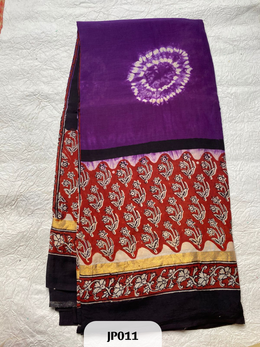 Assam Handblock Print Saree