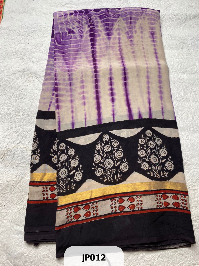 Assam Handblock Print Saree