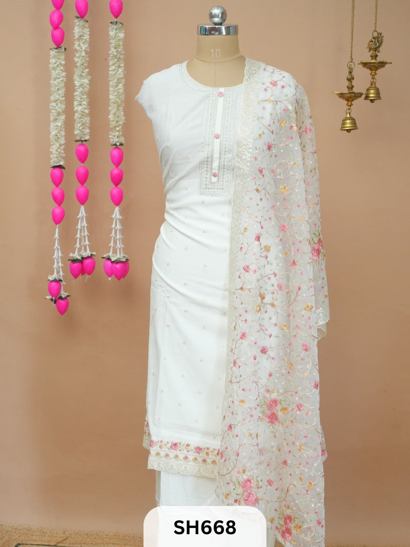 Elegance of salwar suit with embroidery work