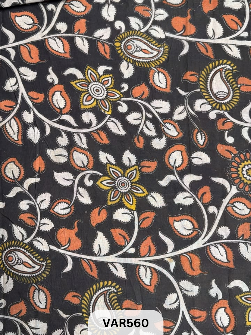 Kalamkari Hand printed - Fabric - 2.25mrts