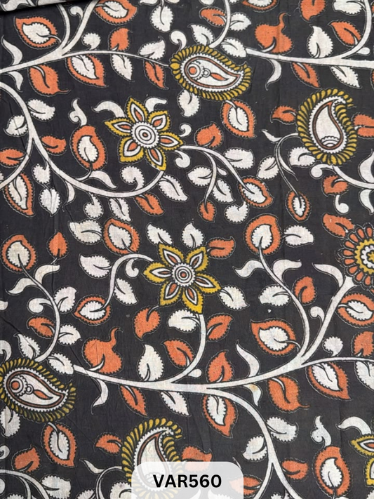 Kalamkari Hand printed - Fabric - 2.25mrts