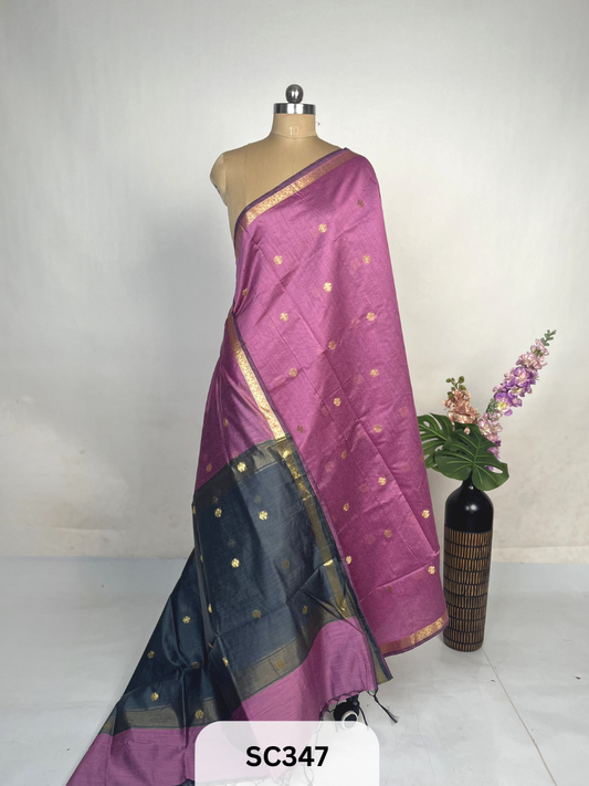 CHANDERI INSPIRED MAHESWARI SAREE