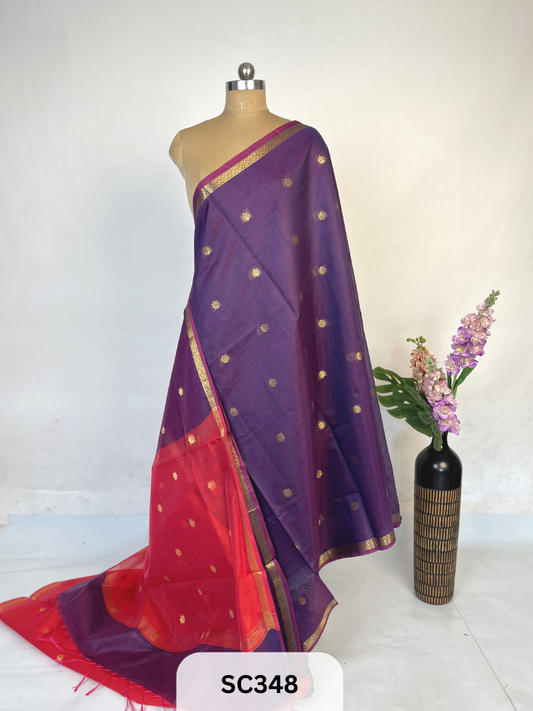 CHANDERI INSPIRED MAHESWARI SAREE