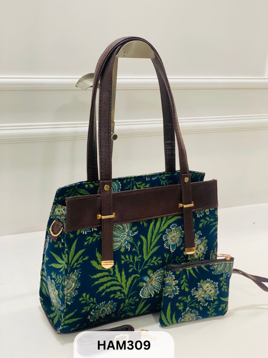 JAQARAD HANDBLOCK PRINT FANCY BACK SIDE ZIP POCKET SIZE 12/10