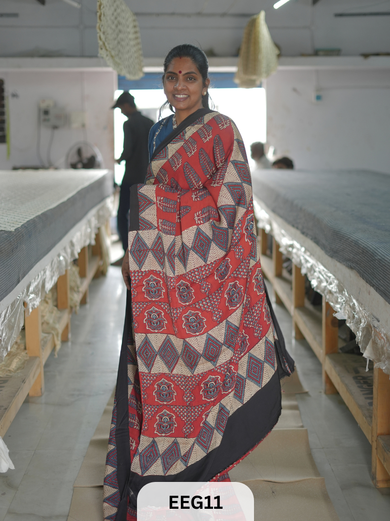 AJRAKH MODAL SAREE