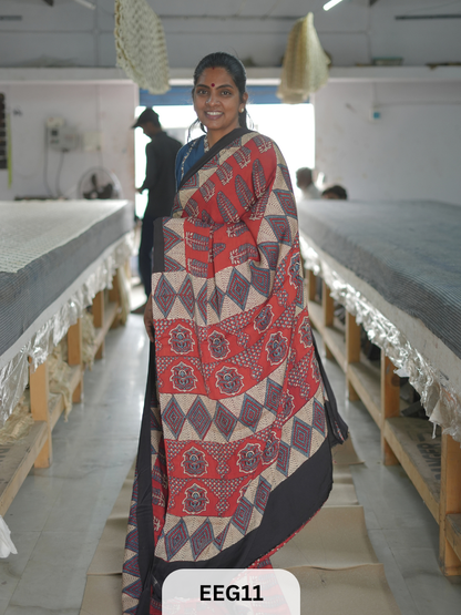 AJRAKH MODAL SAREE