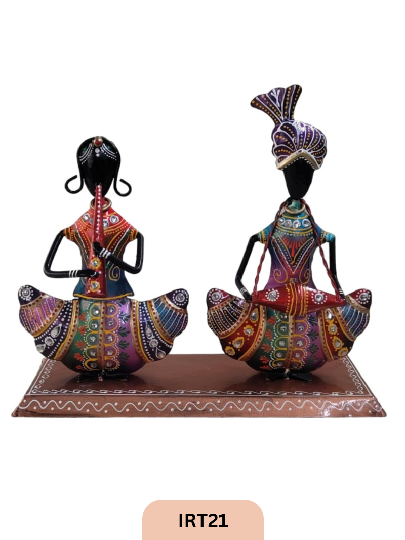 IRON SARDAR AND LADY SITTING ON STAND