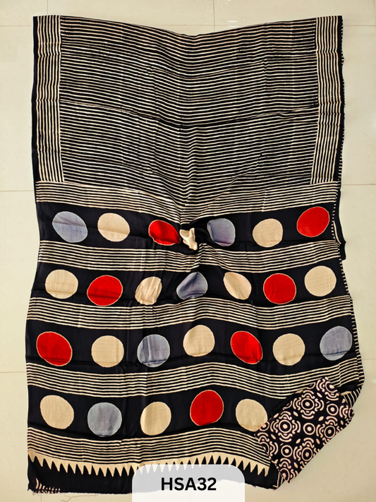VANASPATI - VEGETABLE HANDBLOCK MODAL SAREE