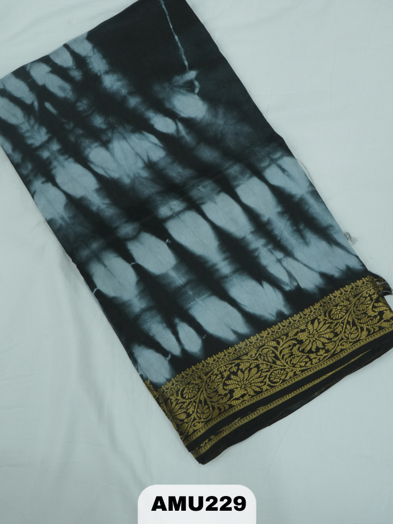 BANARAS RUSSIAN SILK SAREE WITH PRINTED