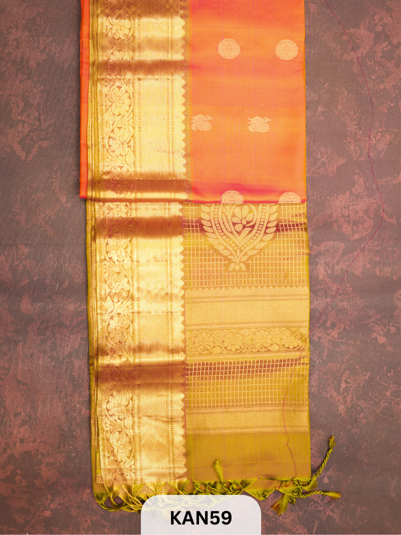 KANCHIPURAM HANDLOOM PURE SOFT SILK