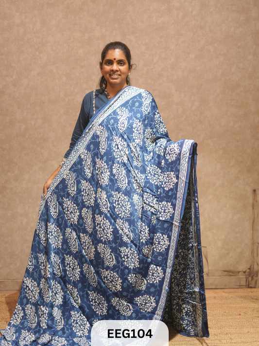 MODAL INDIGO SAREE
