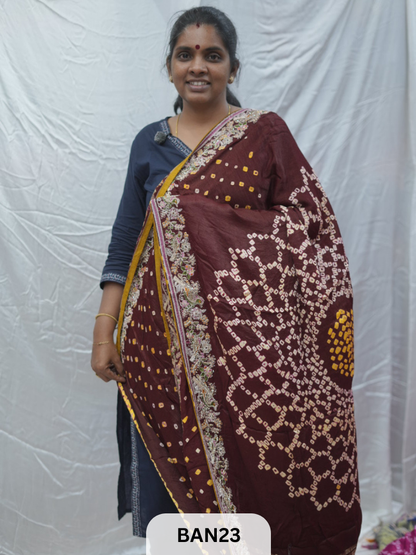 BANDHANI DESIGNER WORK WITH BANDHANI PALLU
