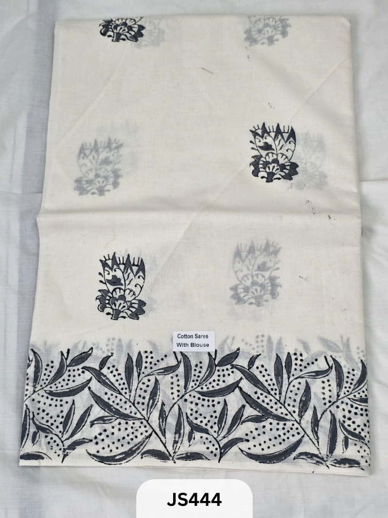 Premium Soft Mul Cotton-Handblock Sarees