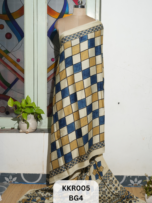 AJRAKH MODAL SAREE | BLOCK PRINT