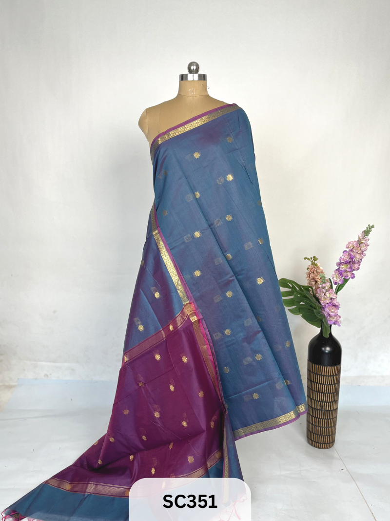 CHANDERI INSPIRED MAHESWARI SAREE