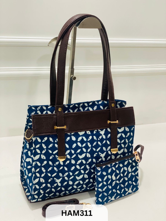 JAQARAD HANDBLOCK PRINT FANCY BACK SIDE ZIP POCKET SIZE 12/10