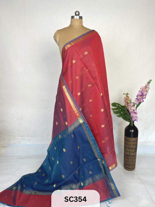 CHANDERI INSPIRED MAHESWARI SAREE