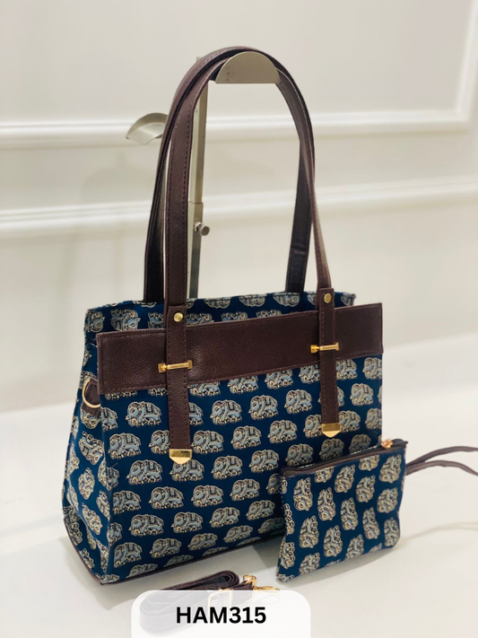 JAQARAD HANDBLOCK PRINT FANCY BACK SIDE ZIP POCKET SIZE 12/10