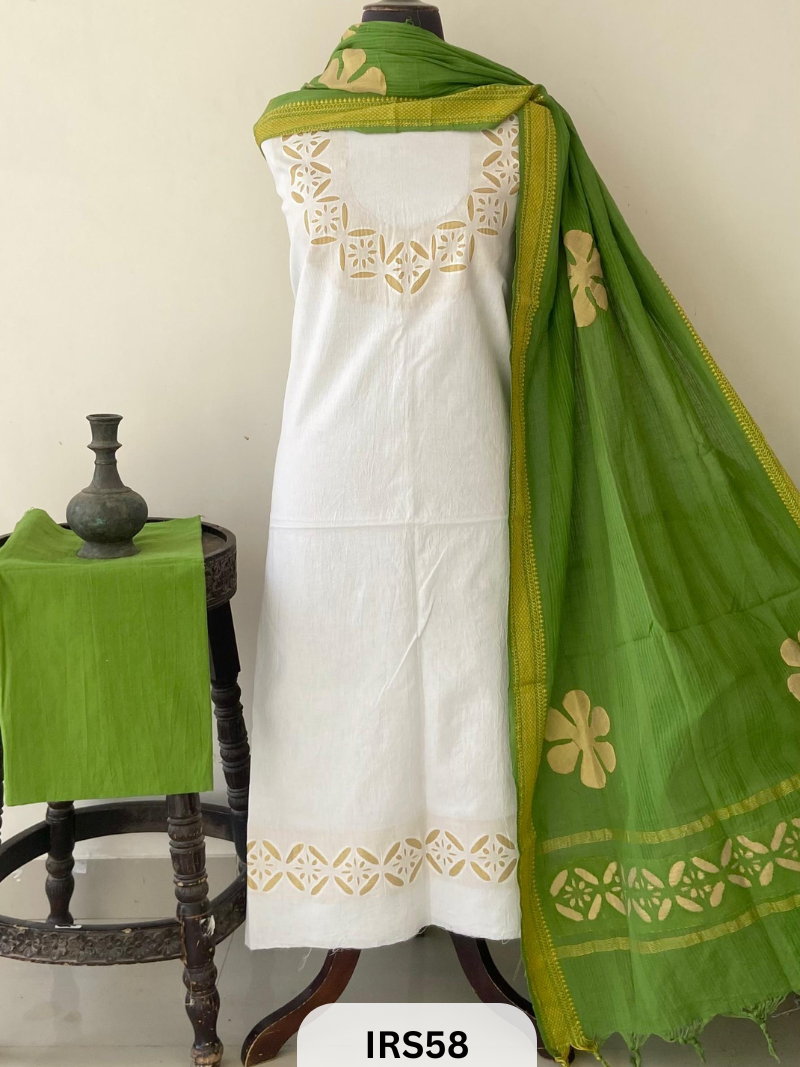 HANDLOOM MANGALGIRI COTTON SUIT PCS