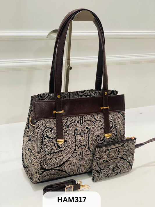 JAQARAD HANDBLOCK PRINT FANCY BACK SIDE ZIP POCKET SIZE 12/10