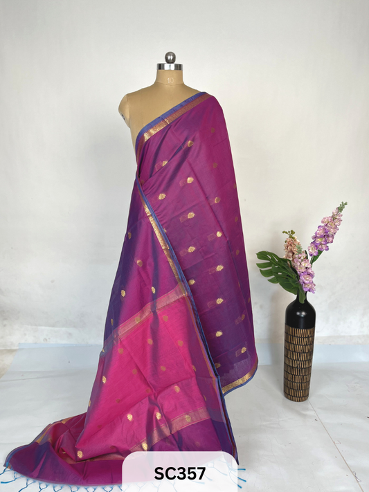 CHANDERI INSPIRED MAHESWARI SAREE