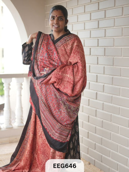 AJRAKH MODAL SAREE - JACKPOT