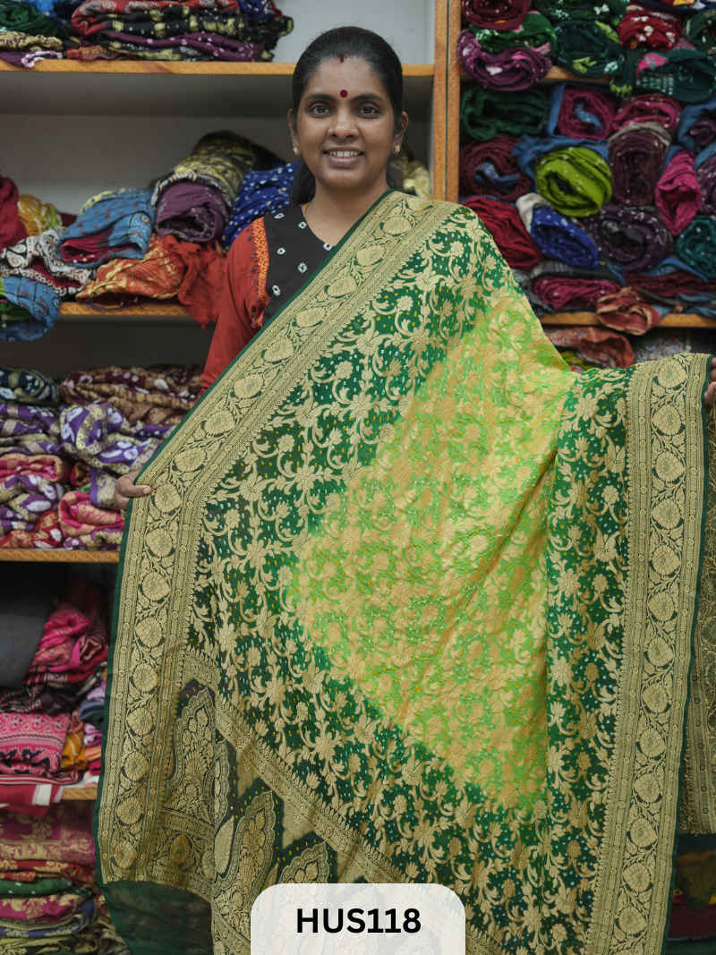PURE KHADDI GEORGETTE DUPPATTA