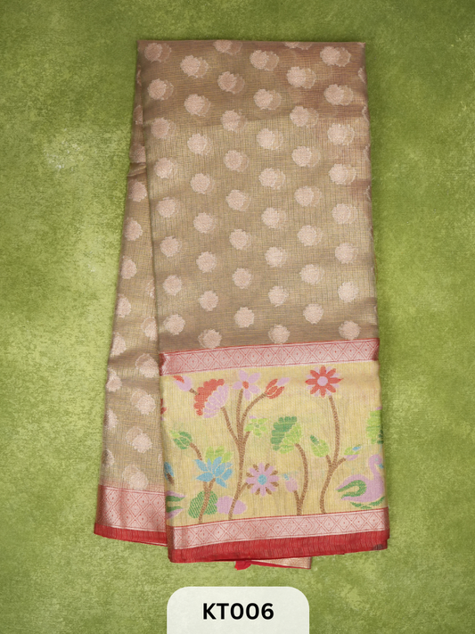 Kota Silk Saree with Paithani Motifs