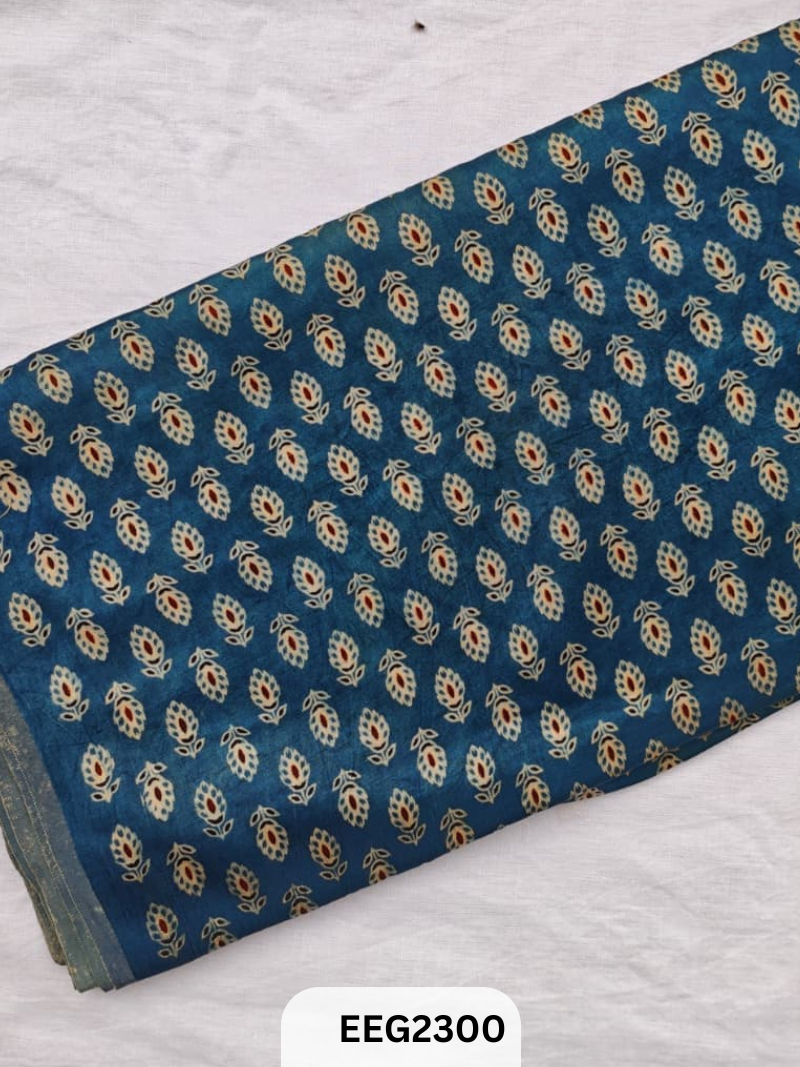 MASHRU AJRAKH FABRIC  PRINT-1 MTR