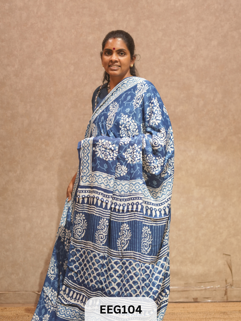 MODAL INDIGO SAREE
