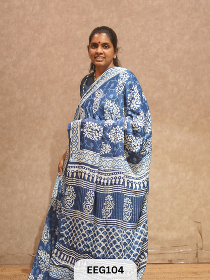 MODAL INDIGO SAREE
