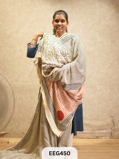 AJRAKH MODAL SAREE- RETRO