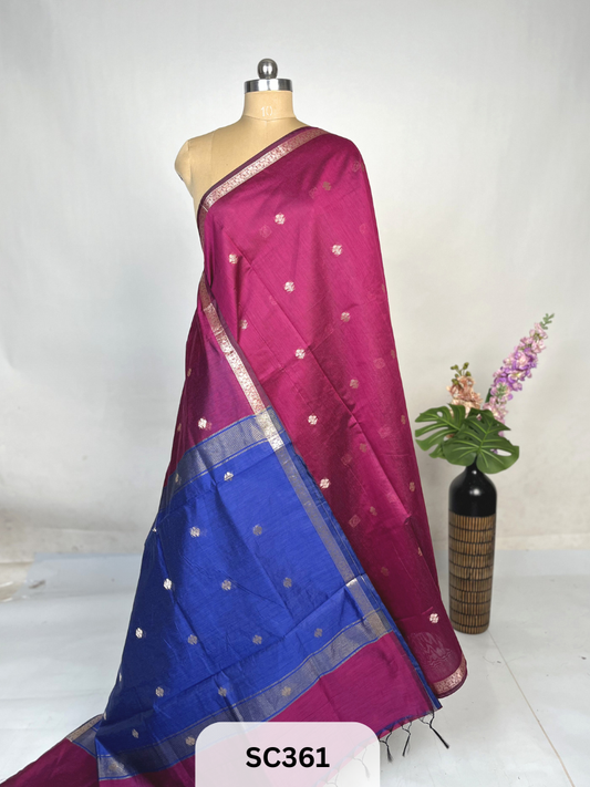 CHANDERI INSPIRED MAHESWARI SAREE
