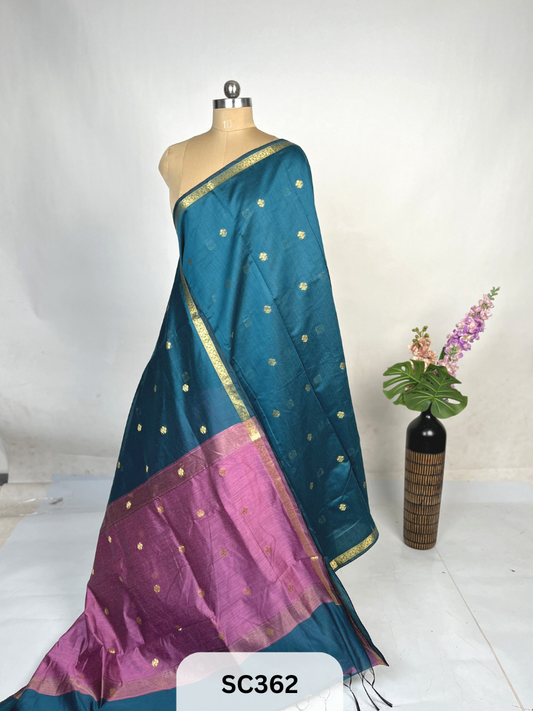 CHANDERI INSPIRED MAHESWARI SAREE