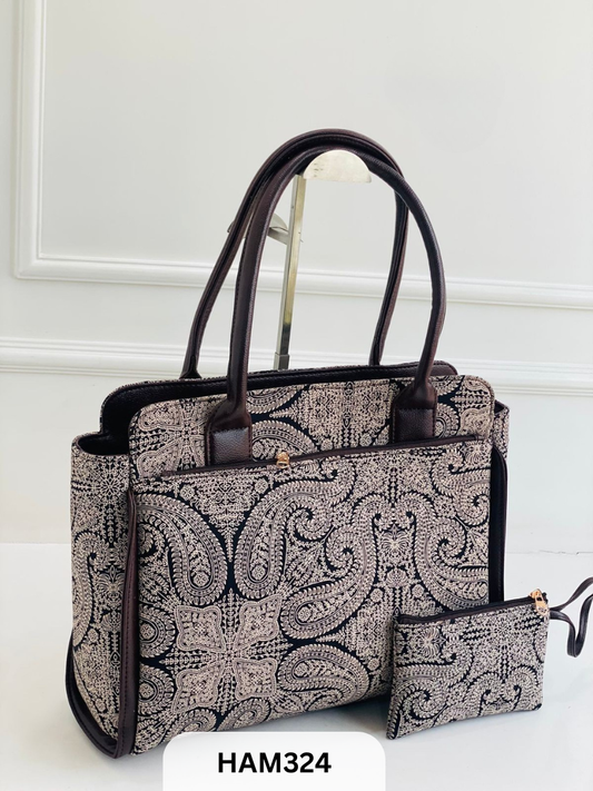 WATER RESISTANT FABRIC INSIDE LAPTOP PARTITION BACK SIDE ZIP POCKET SIZE 16/12