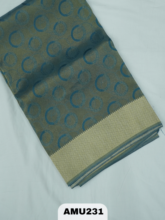 BANARAS RUSSIAN SILK SAREE WITH PRINTED