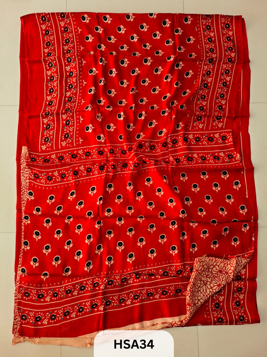 VANASPATI - VEGETABLE HANDBLOCK MODAL SAREE