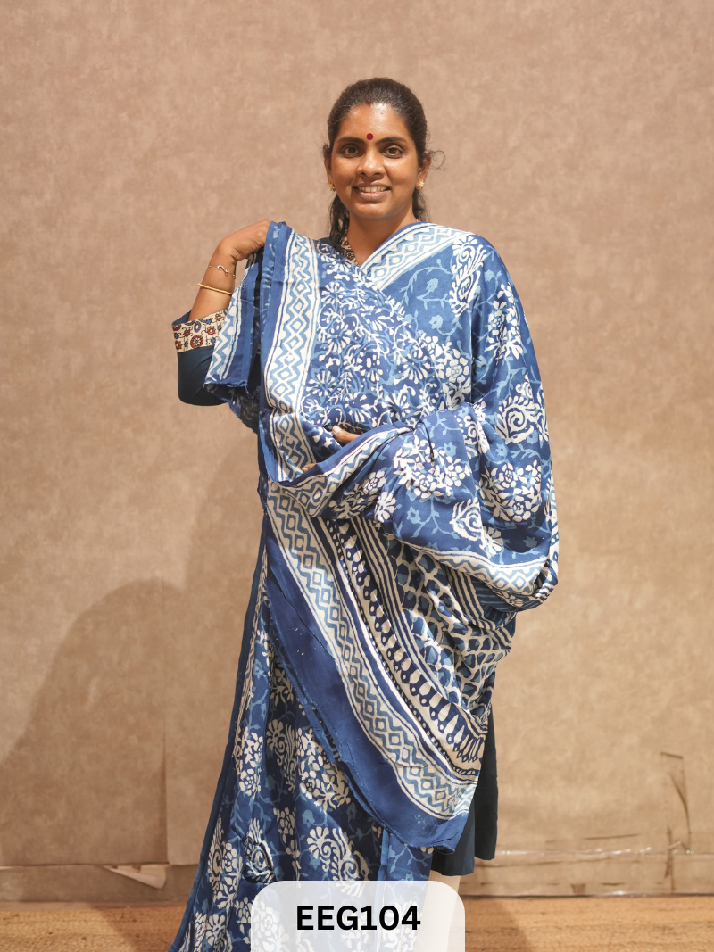 MODAL INDIGO SAREE