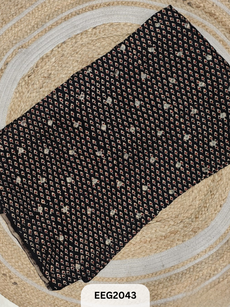 DOLA SILK AJRAKH FABRIC-1MTR