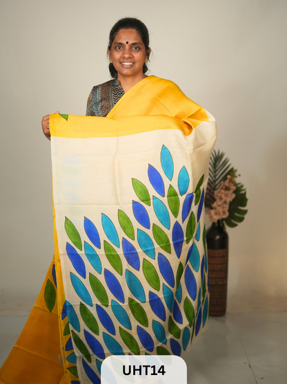 PURE MURSHIDABAD HANDPAINTED SAREE