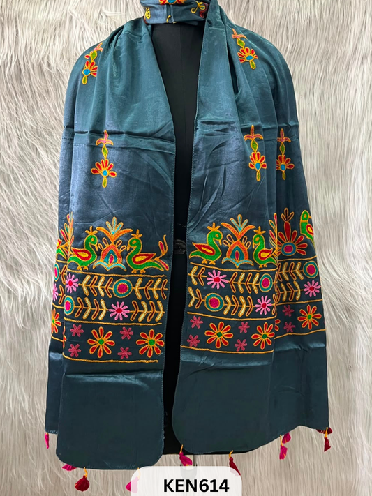 MUSHRU HAND AARI WORK STOLE