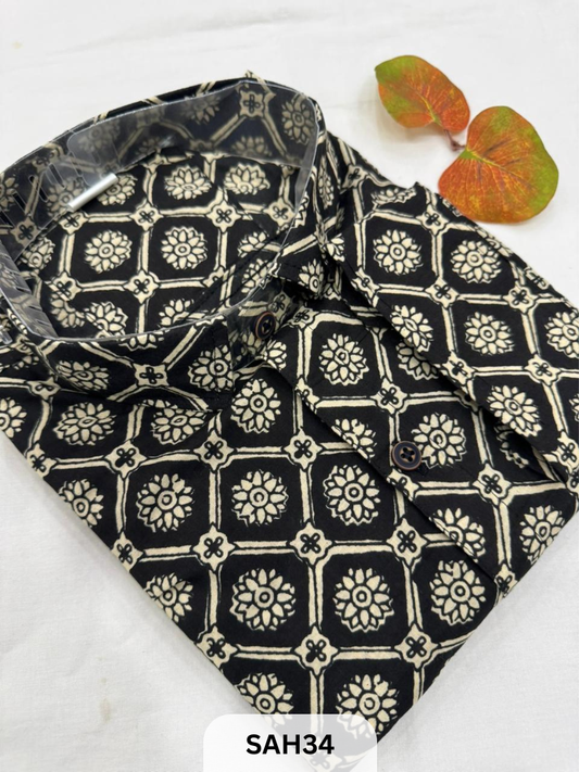 PRINTED MENS FULL SLEEVES SHIRTS WITH SINGLE POCKET