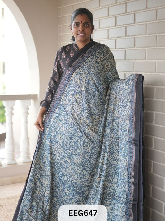 AJRAKH MODAL SAREE - JACKPOT