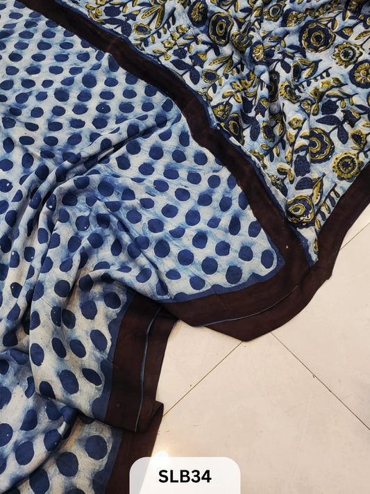 NASPHAL AJRAKH VANASPATHI MODAL HANDBLOCK PRINT SAREE