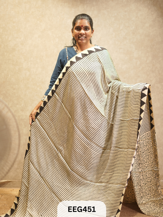 AJRAKH MODAL SAREE- RETRO
